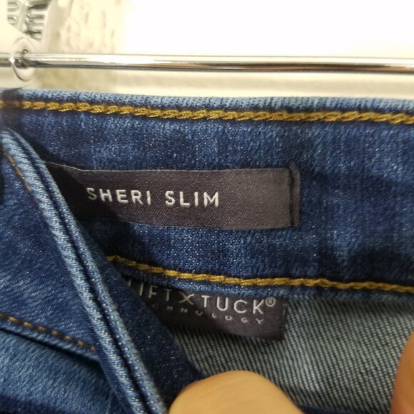 NYDJ Lift Tuck Technology SHERI SLIM Stretch Jeans Blue Size 6 - Picture 4 of 8